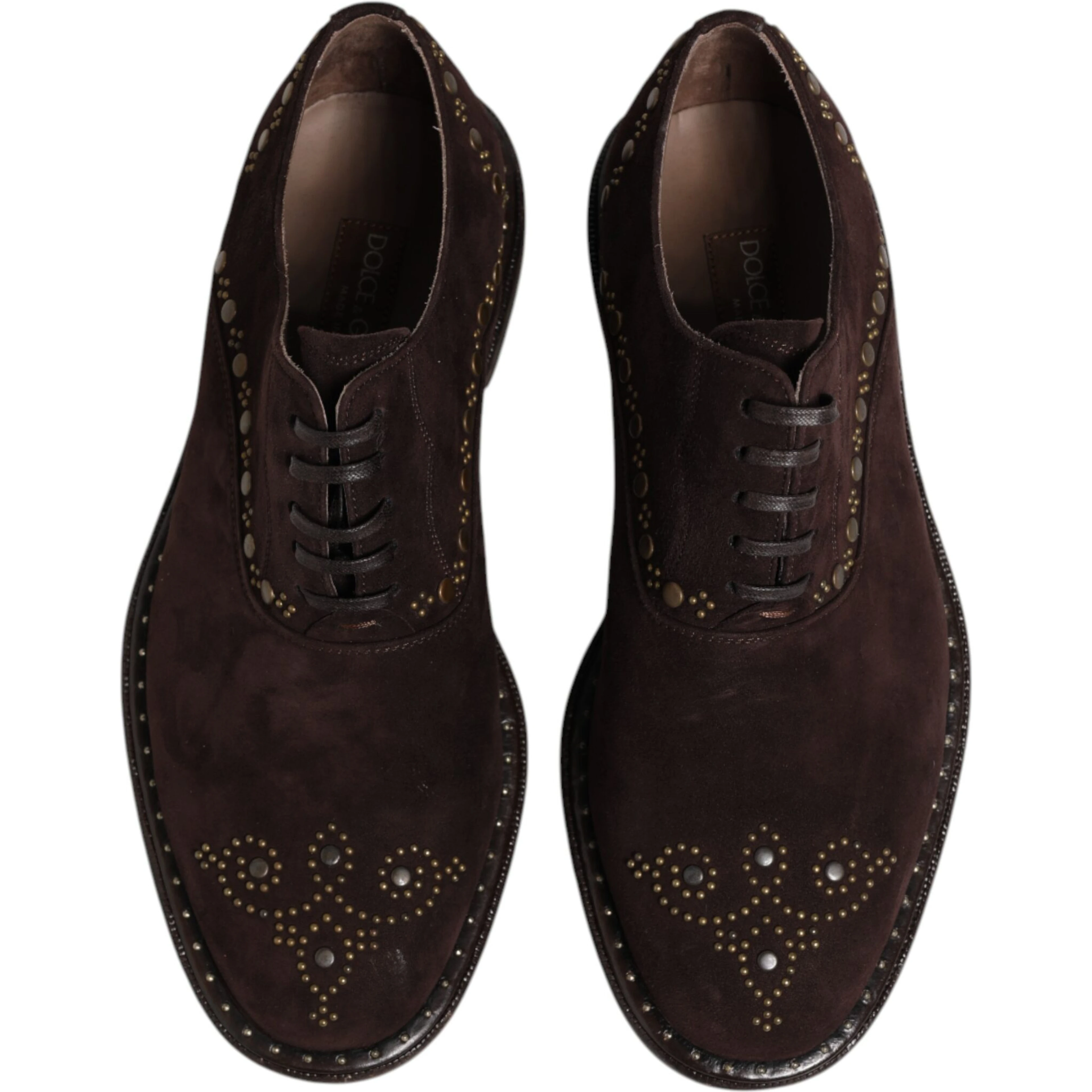 Brown Velvet Lace Up Oxford Dress Shoes
