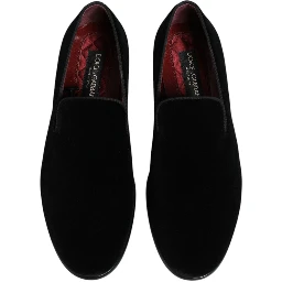 Black Velvet Loafers Formal Men Dress Shoes