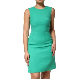 Green Sleeveless Bodycon A-line Mini Dress