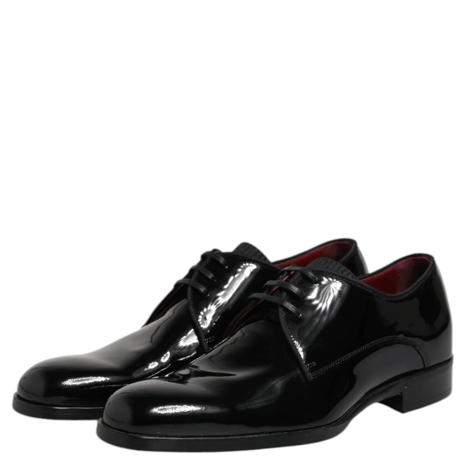 Black Leather Lace Up Men Derby Formal Shoes