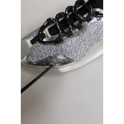 Silver Black Nylon NS1 Low Top Men Sneakers Shoes