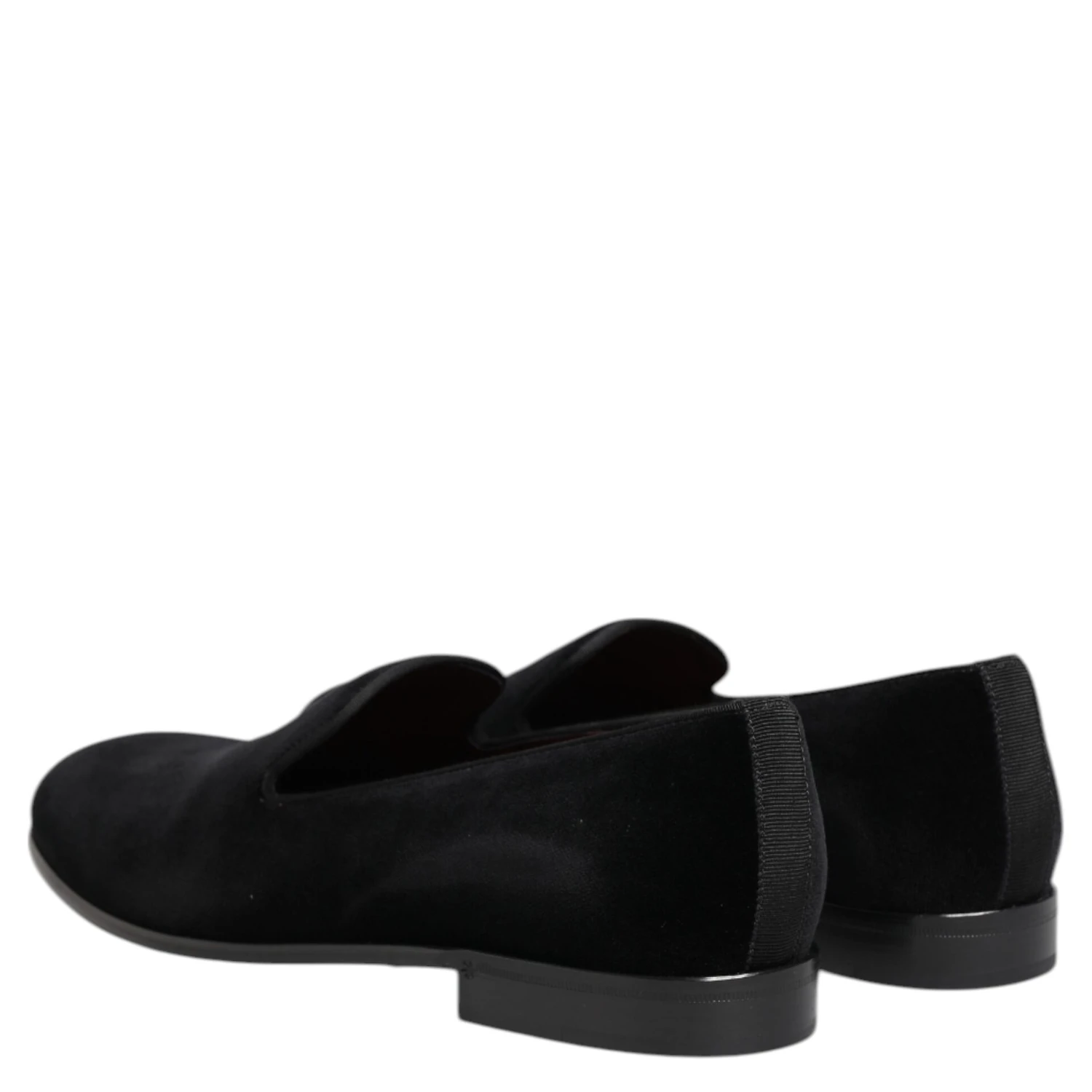 Black Velvet Slip On Loafers Men Formal Shoes