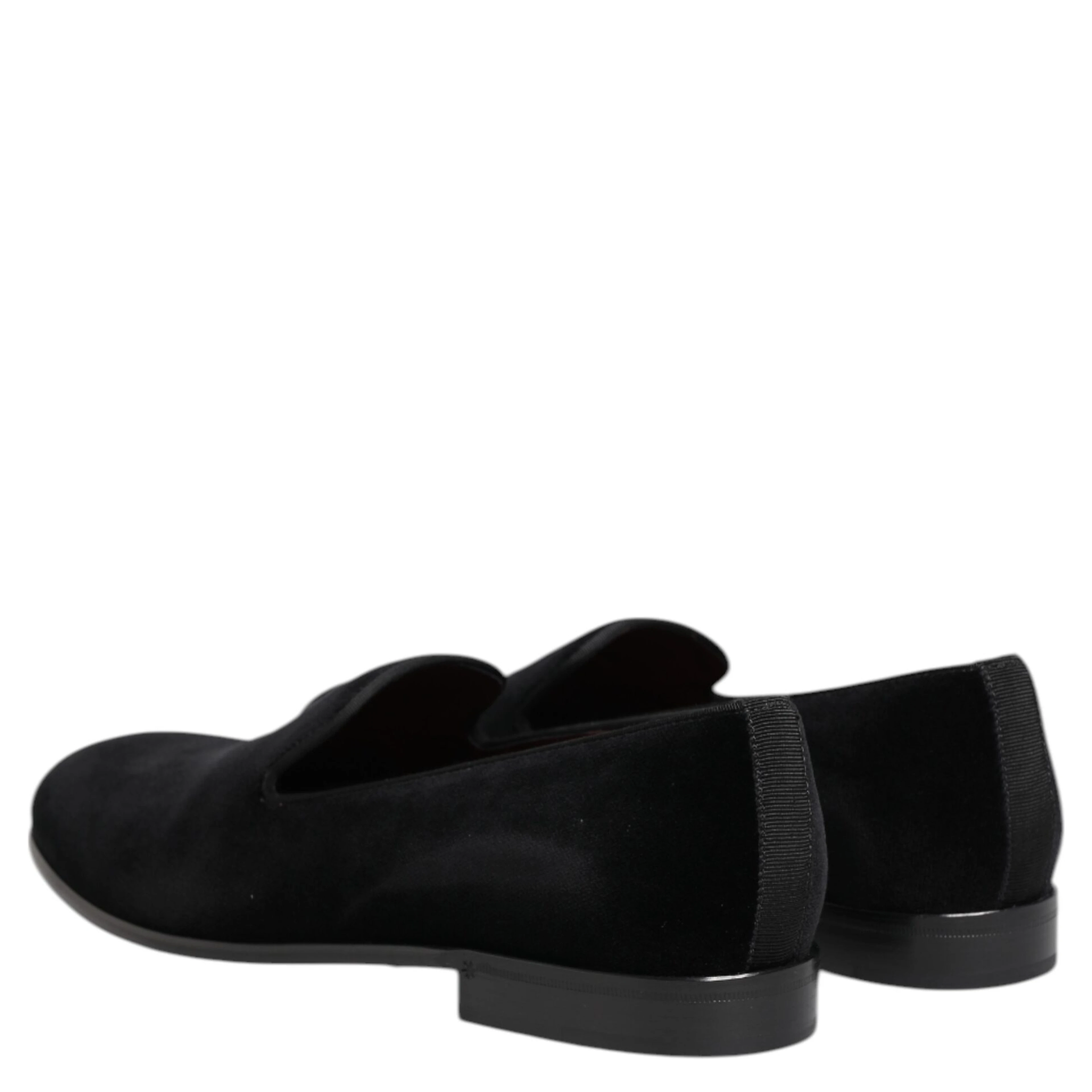 Black Velvet Slip On Loafers Men Formal Shoes