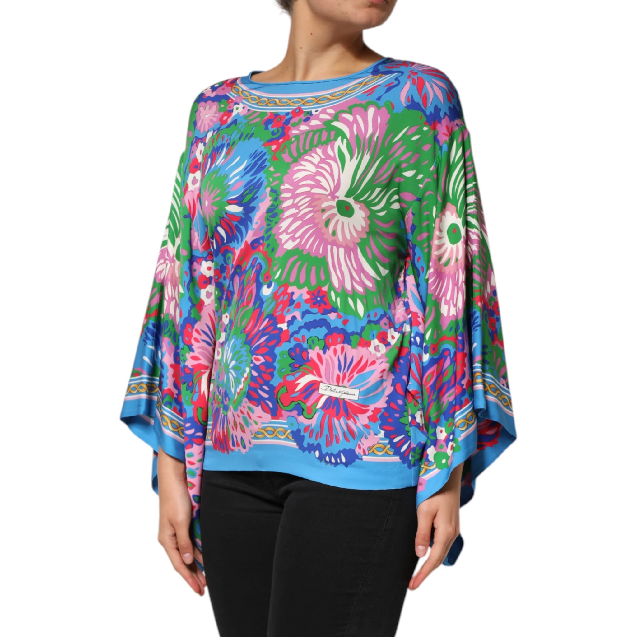 Multicolor Floral Printed Tunic Blouse Top