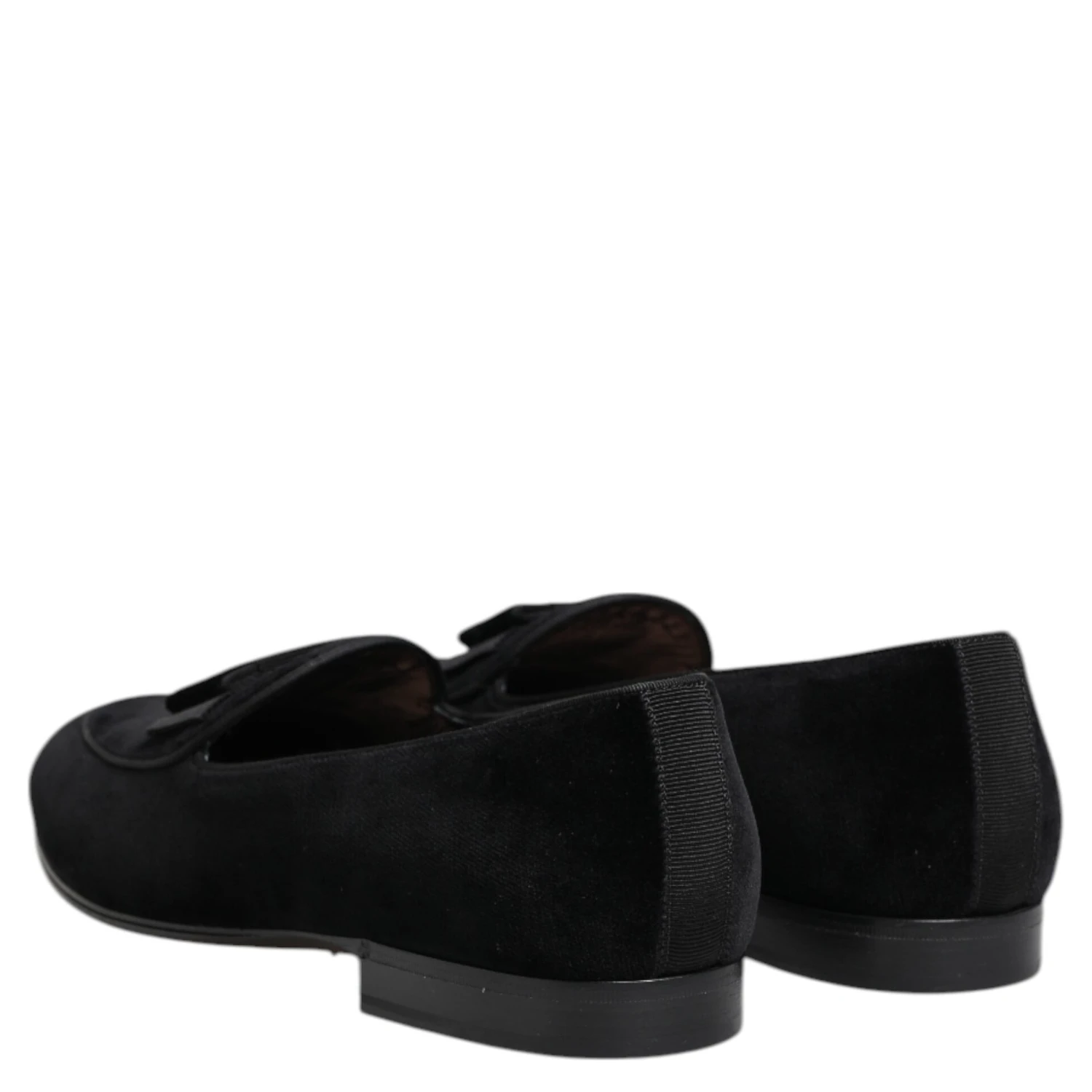 Black Velvet Loafers Formal Men Dress Shoes