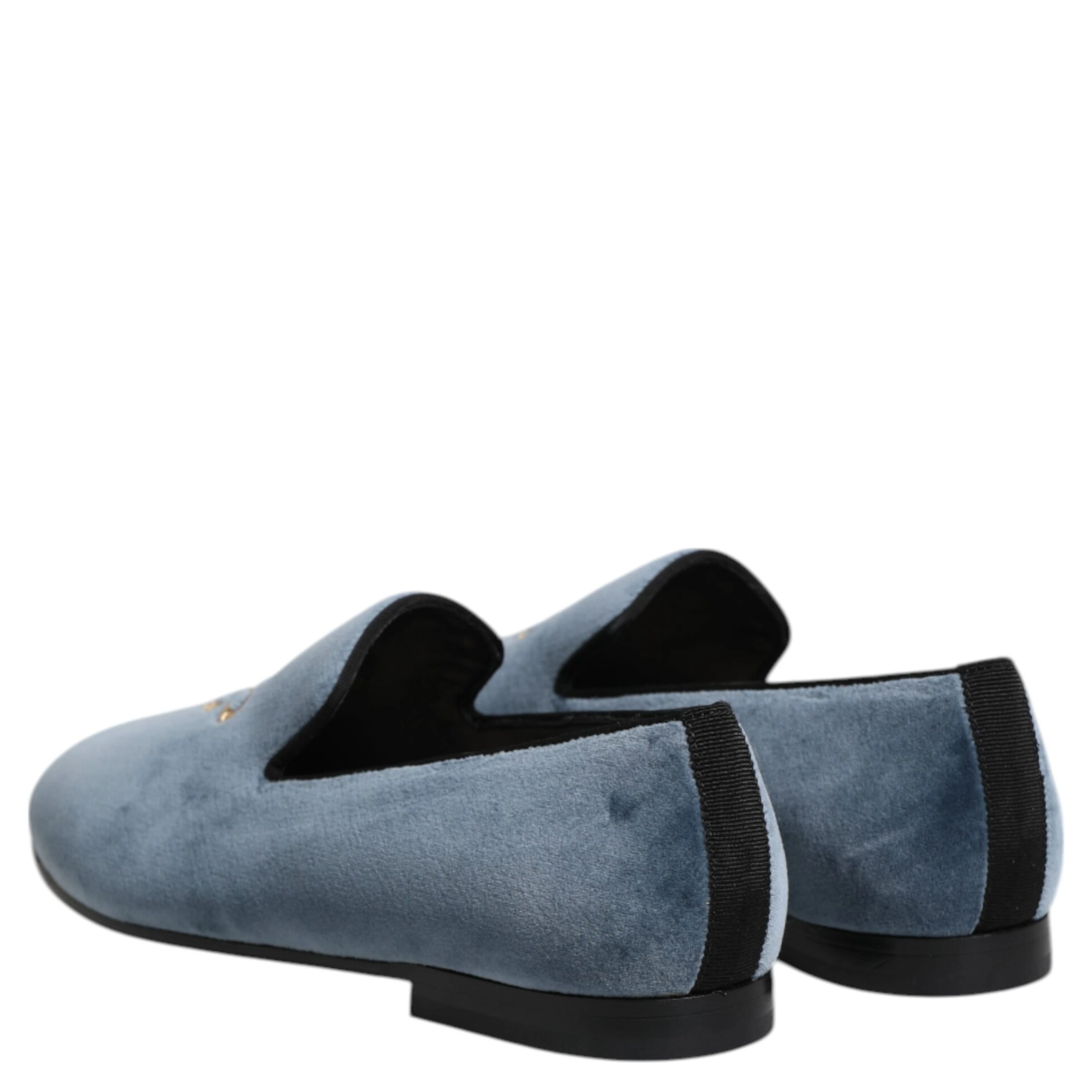 Blue Velvet DG Logo Loafers Formal Shoes