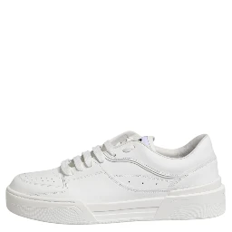 White Miami Leather Low Top Sneakers Shoes