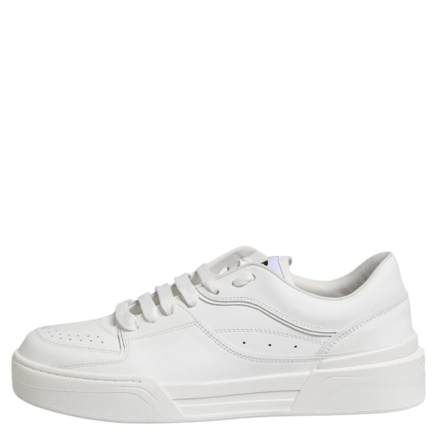 White Miami Leather Low Top Sneakers Shoes