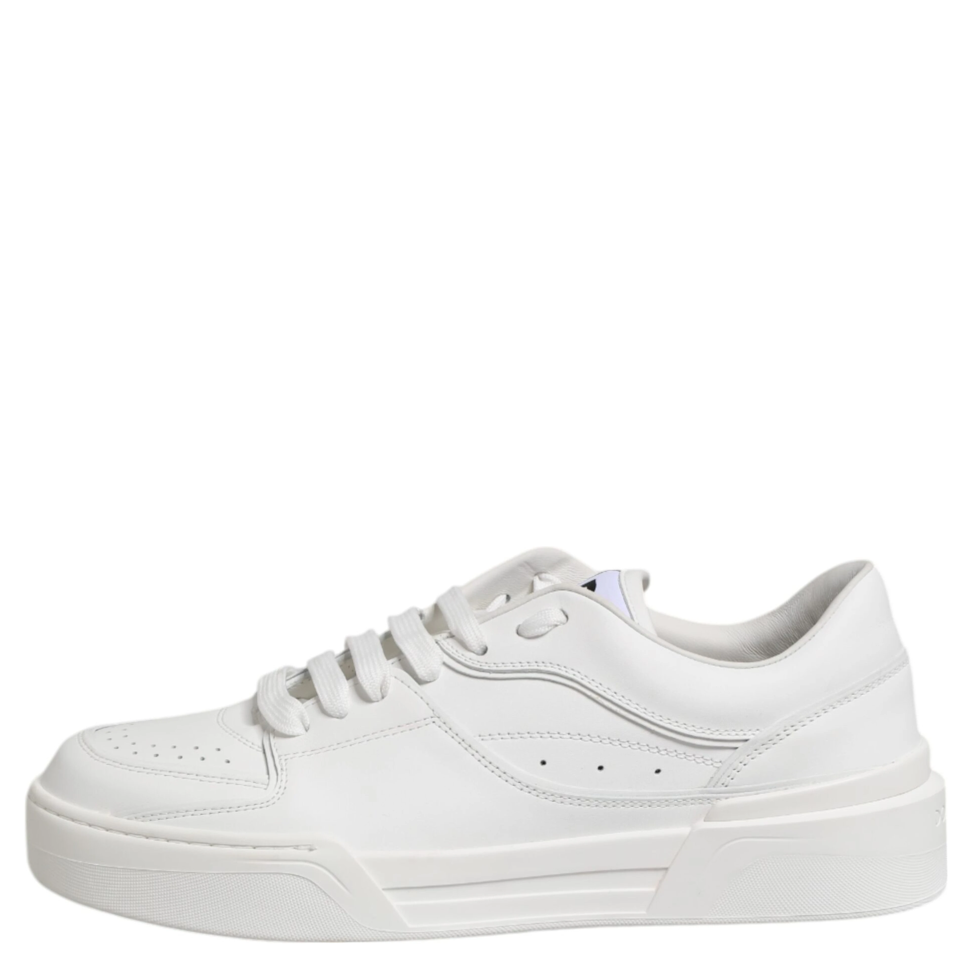 White Miami Leather Low Top Sneakers Shoes