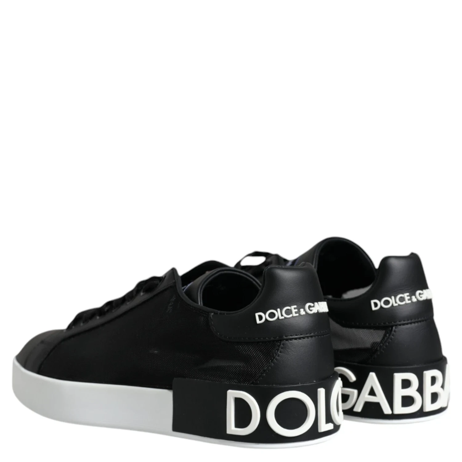 Black Calf Leather Portofino Sneakers Shoes