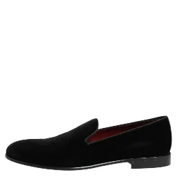 Black Velvet Slip On Loafers Men Formal Shoes