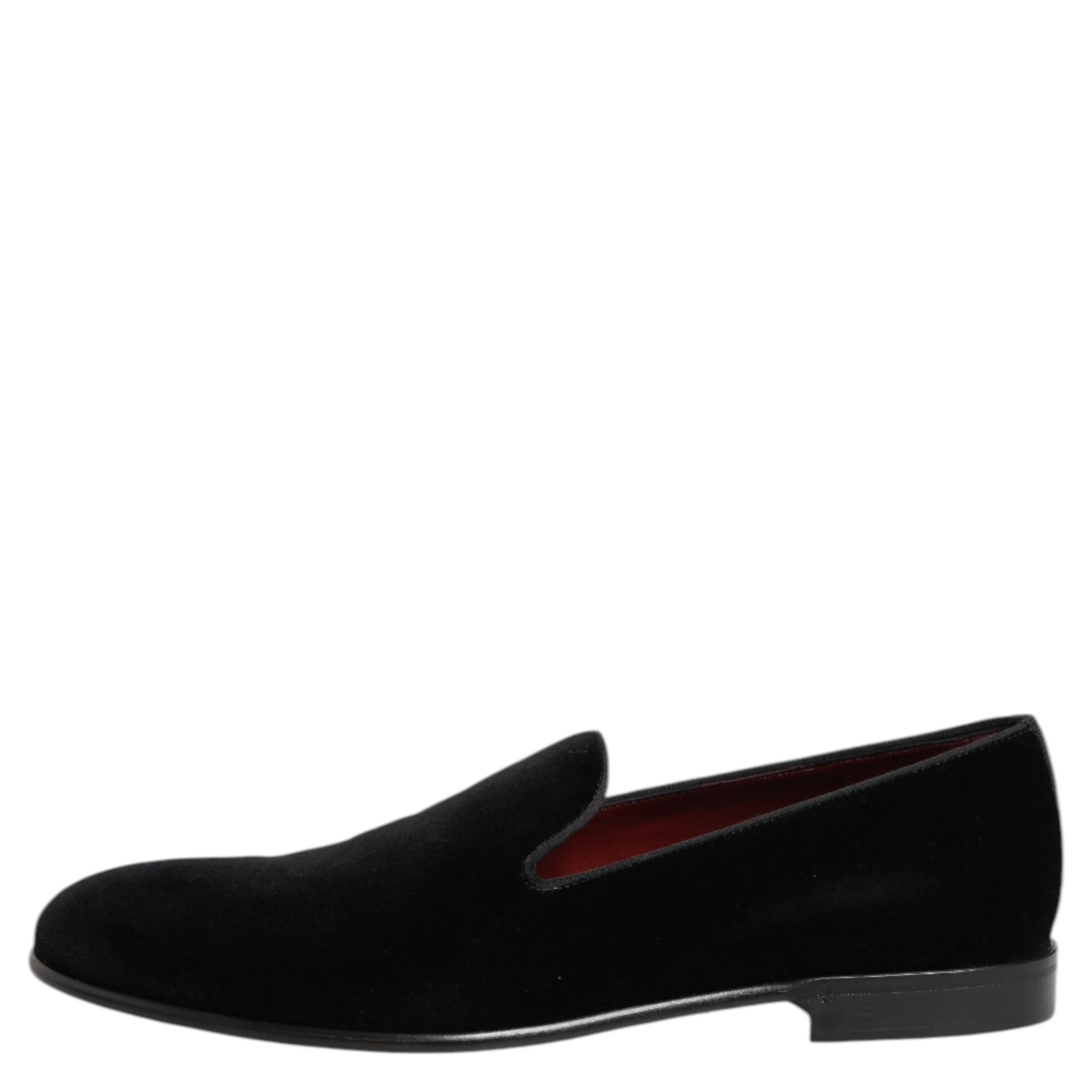 Black Velvet Slip On Loafers Men Formal Shoes