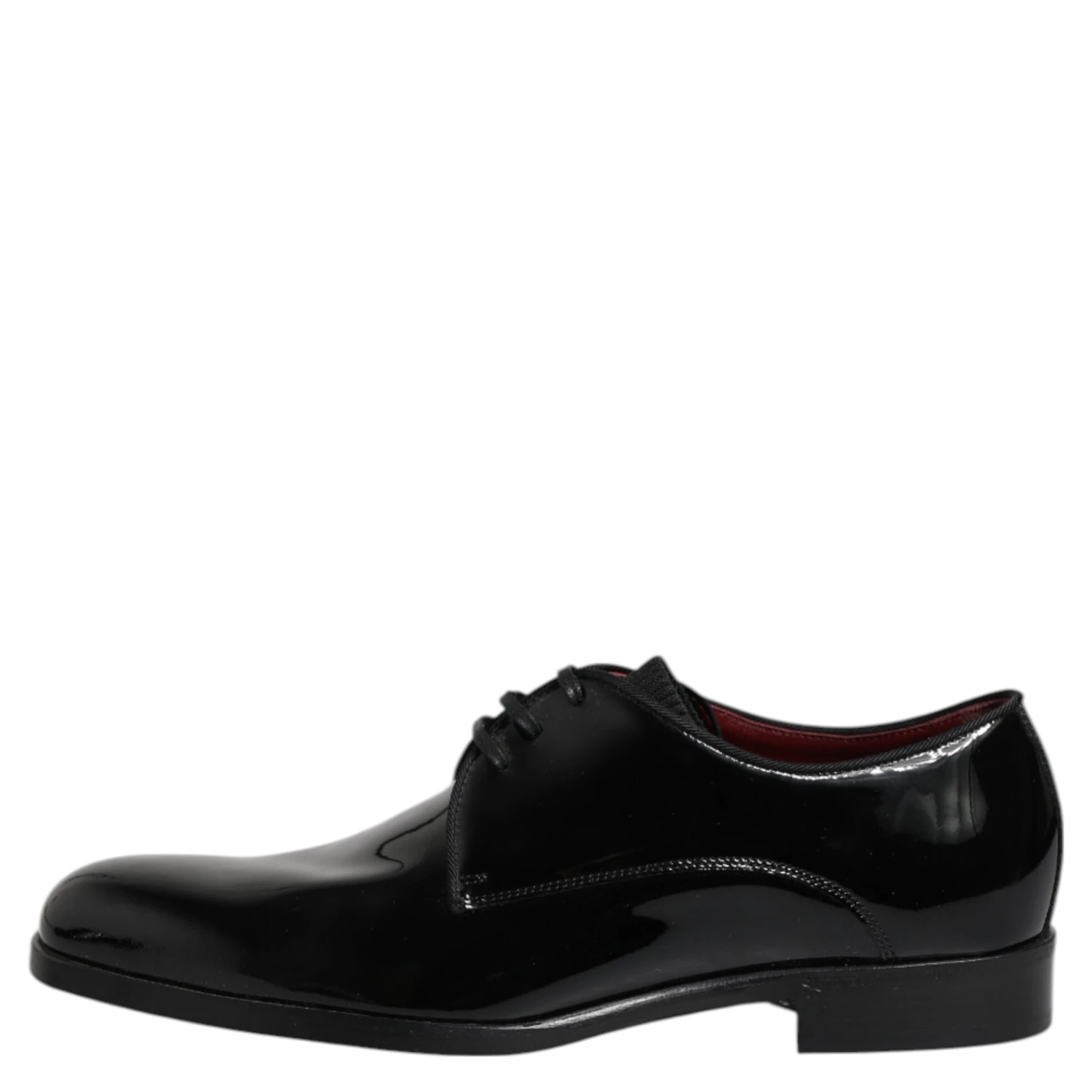 Black Leather Lace Up Men Derby Formal Shoes