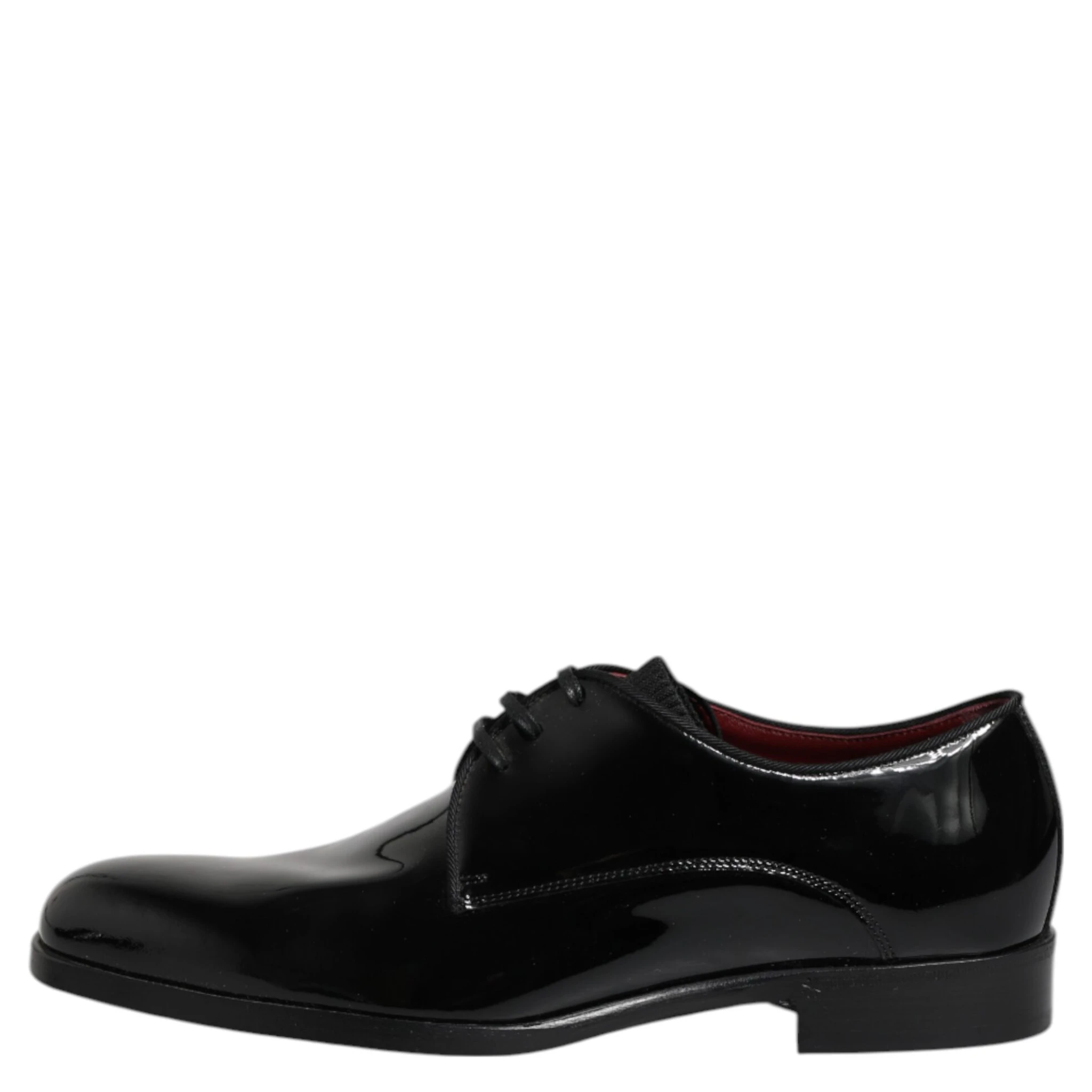 Black Leather Lace Up Men Derby Formal Shoes