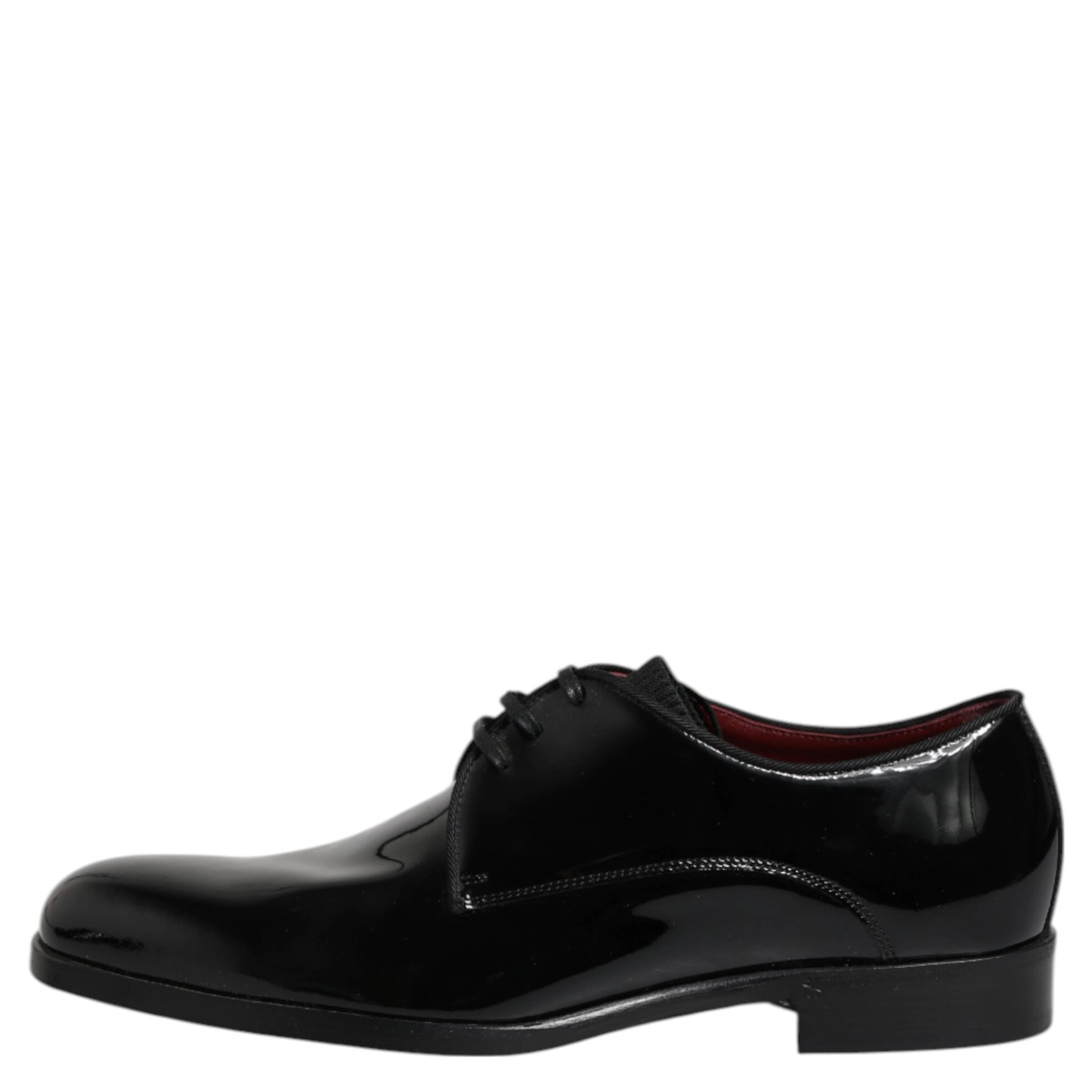 Black Leather Lace Up Men Derby Formal Shoes