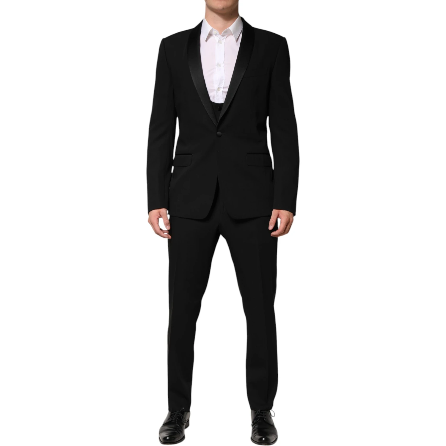 Black Wool 3 Piece Single Breasted Suit