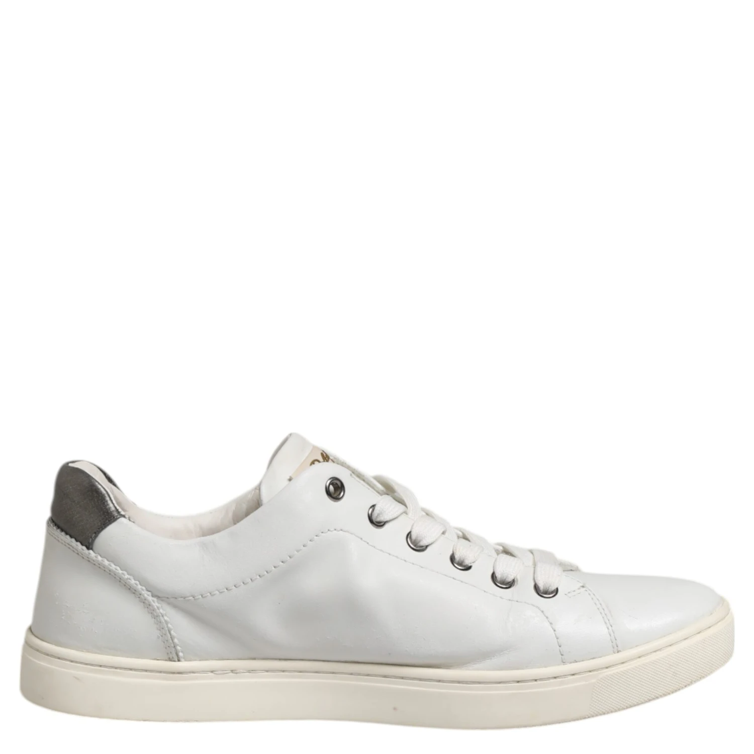 White Silver Sacred Heart Men Sneakers Shoes