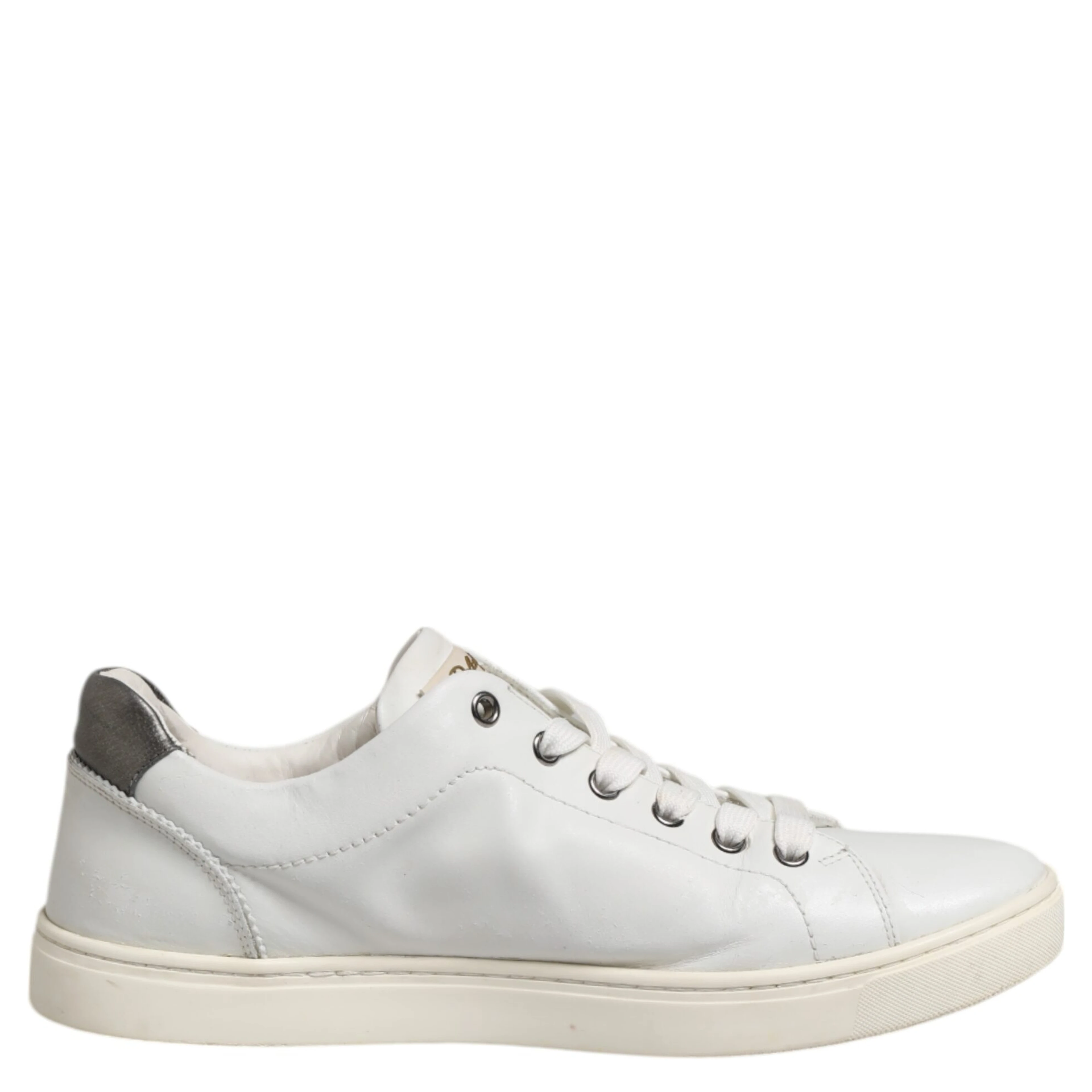 White Silver Sacred Heart Men Sneakers Shoes