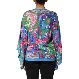 Multicolor Floral Printed Tunic Blouse Top