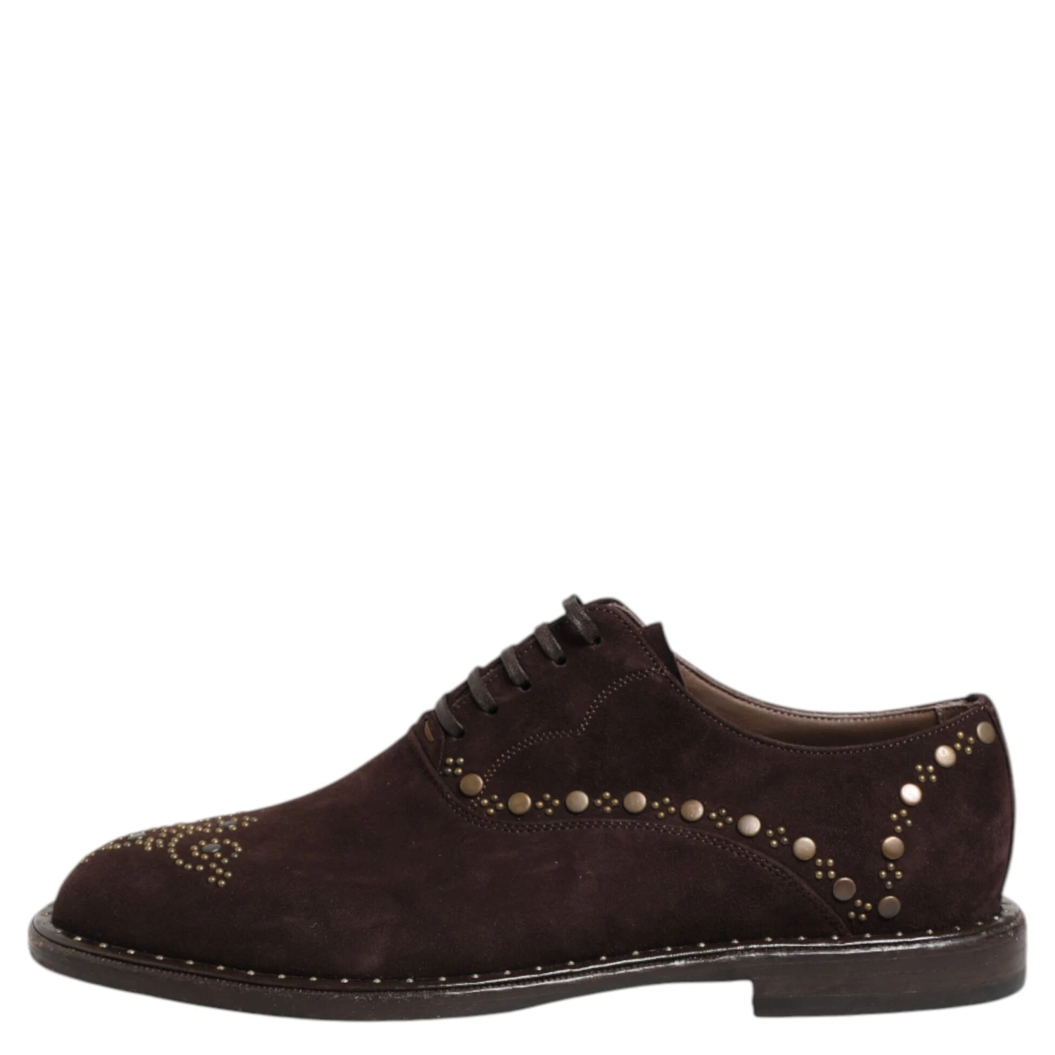 Brown Velvet Lace Up Oxford Dress Shoes
