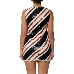 Multicolor Sequin Embellished Shift Dress