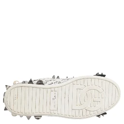 Black White Studded Low Top Sneakers Shoes
