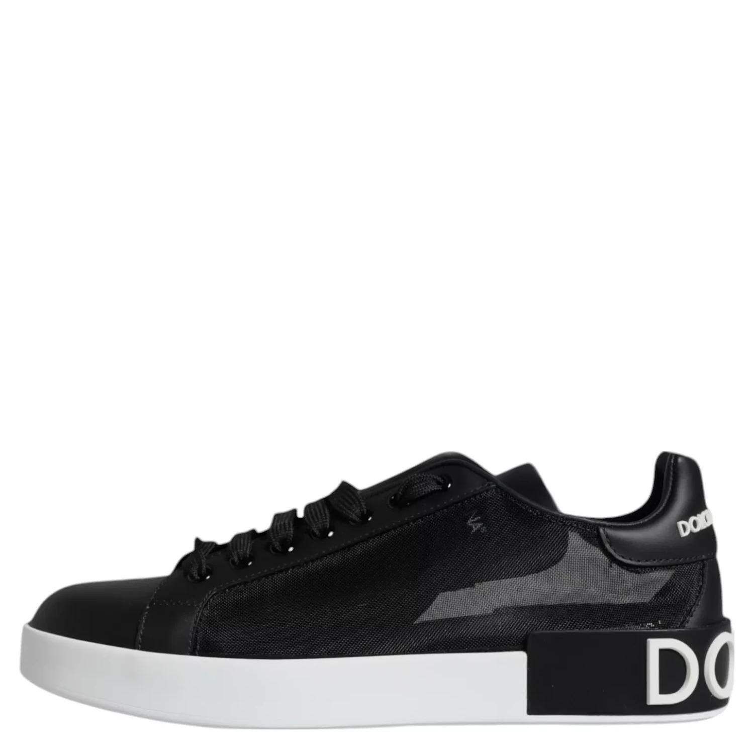 Black Calf Leather Portofino Sneakers Shoes