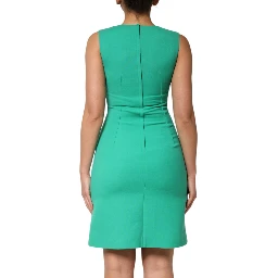 Green Sleeveless Bodycon A-line Mini Dress