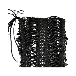 Black Eyelet Embellished Corset Style Top