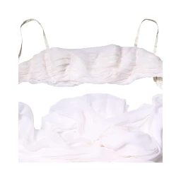 White Bustier Corset Cropped Chiffon Top