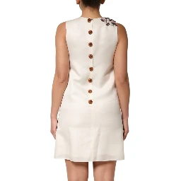 Multicolor Crystal Embellished A-line Mini Dress