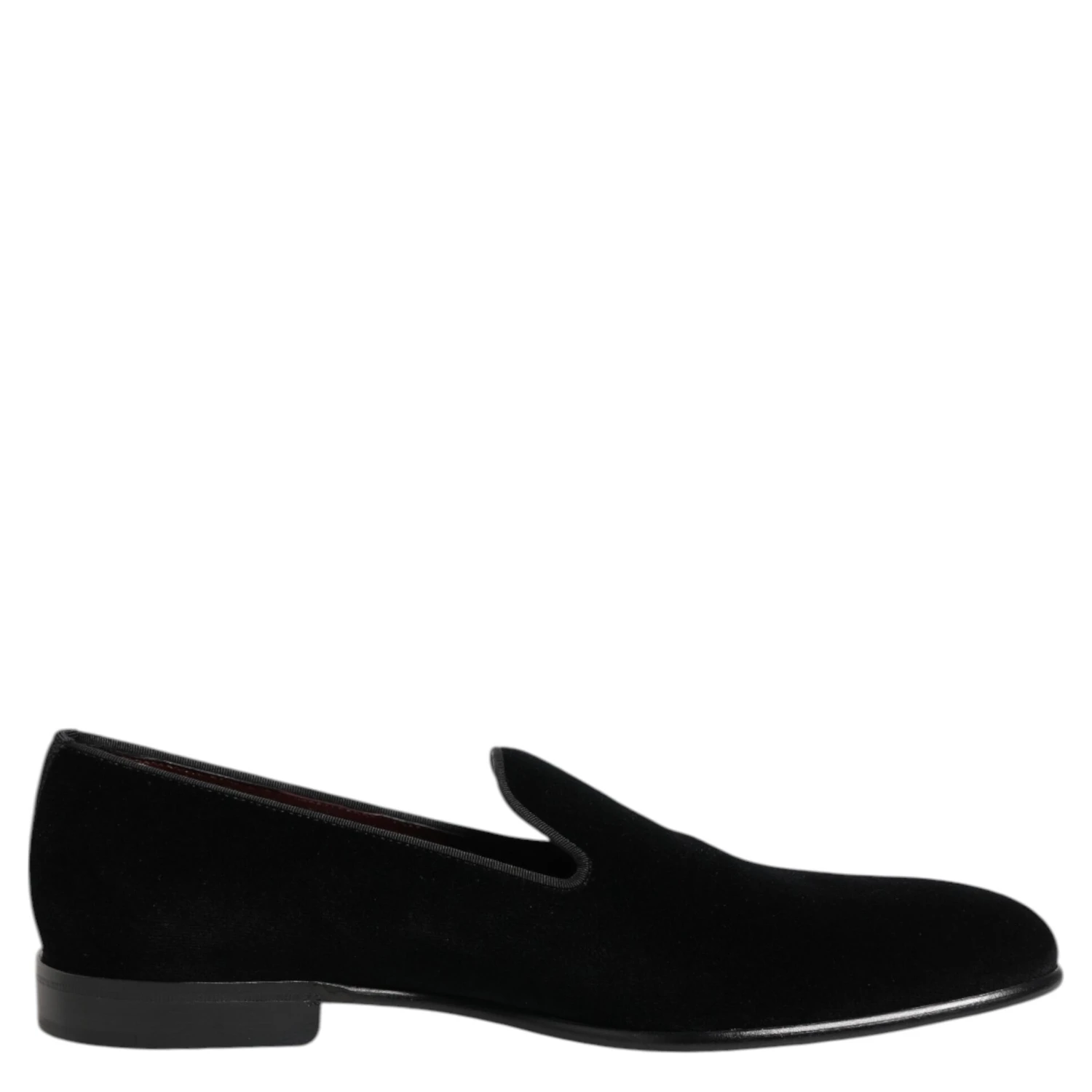 Black Velvet Slip On Loafers Men Formal Shoes