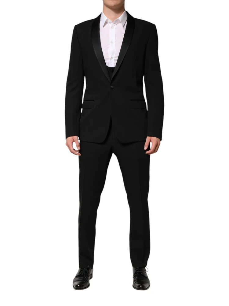 Black Wool 3 Piece Single Breasted Suit alternative