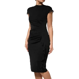 Black Bodycon Short Sleeves Dress