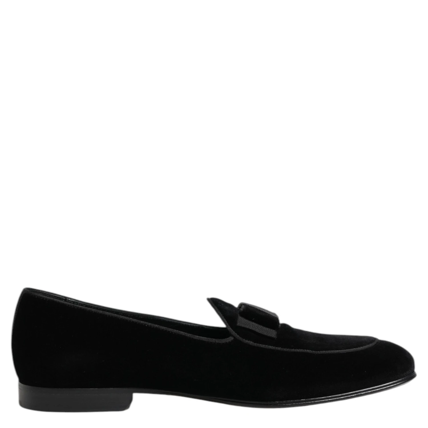 Black Velvet Loafers Formal Men Dress Shoes