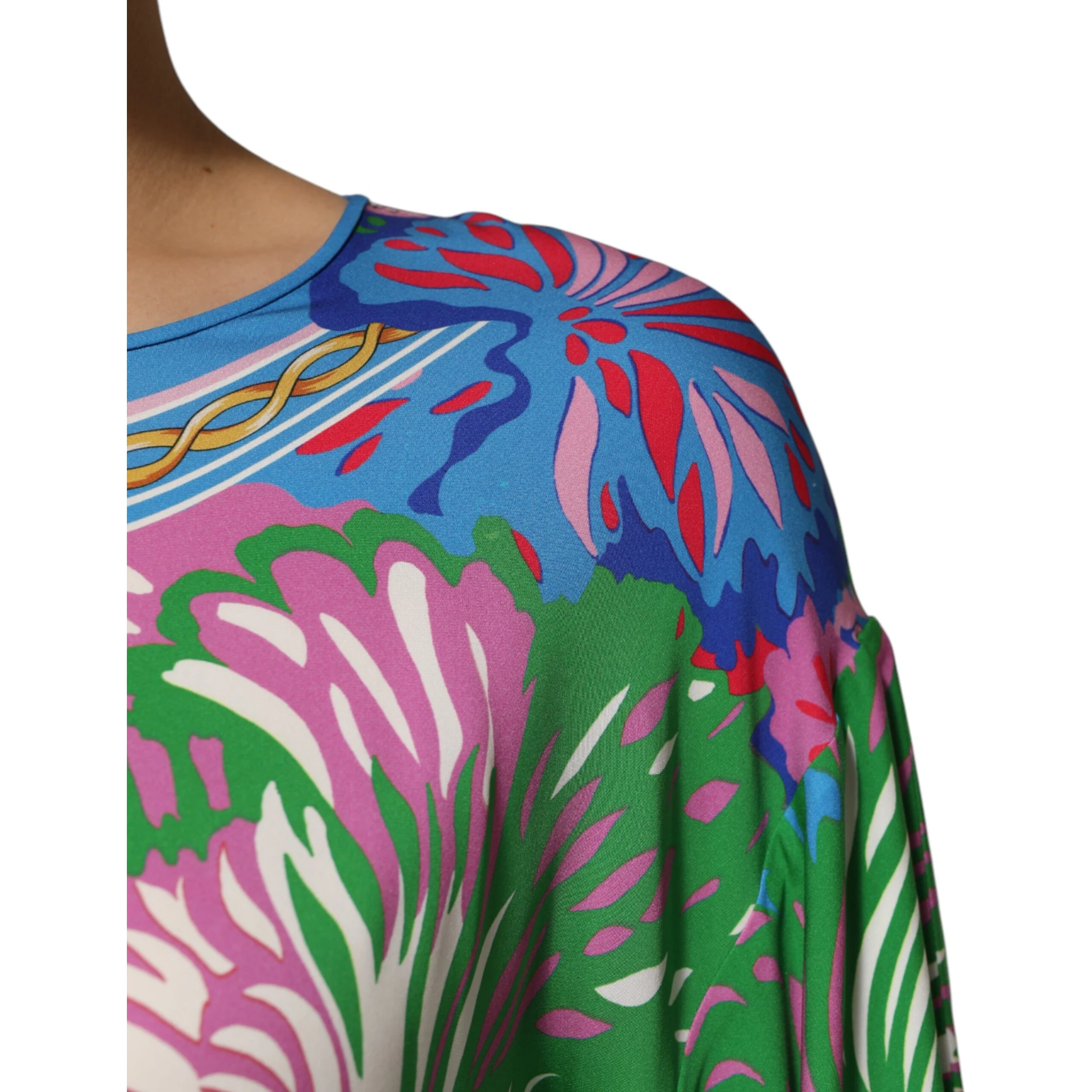 Multicolor Floral Printed Tunic Blouse Top