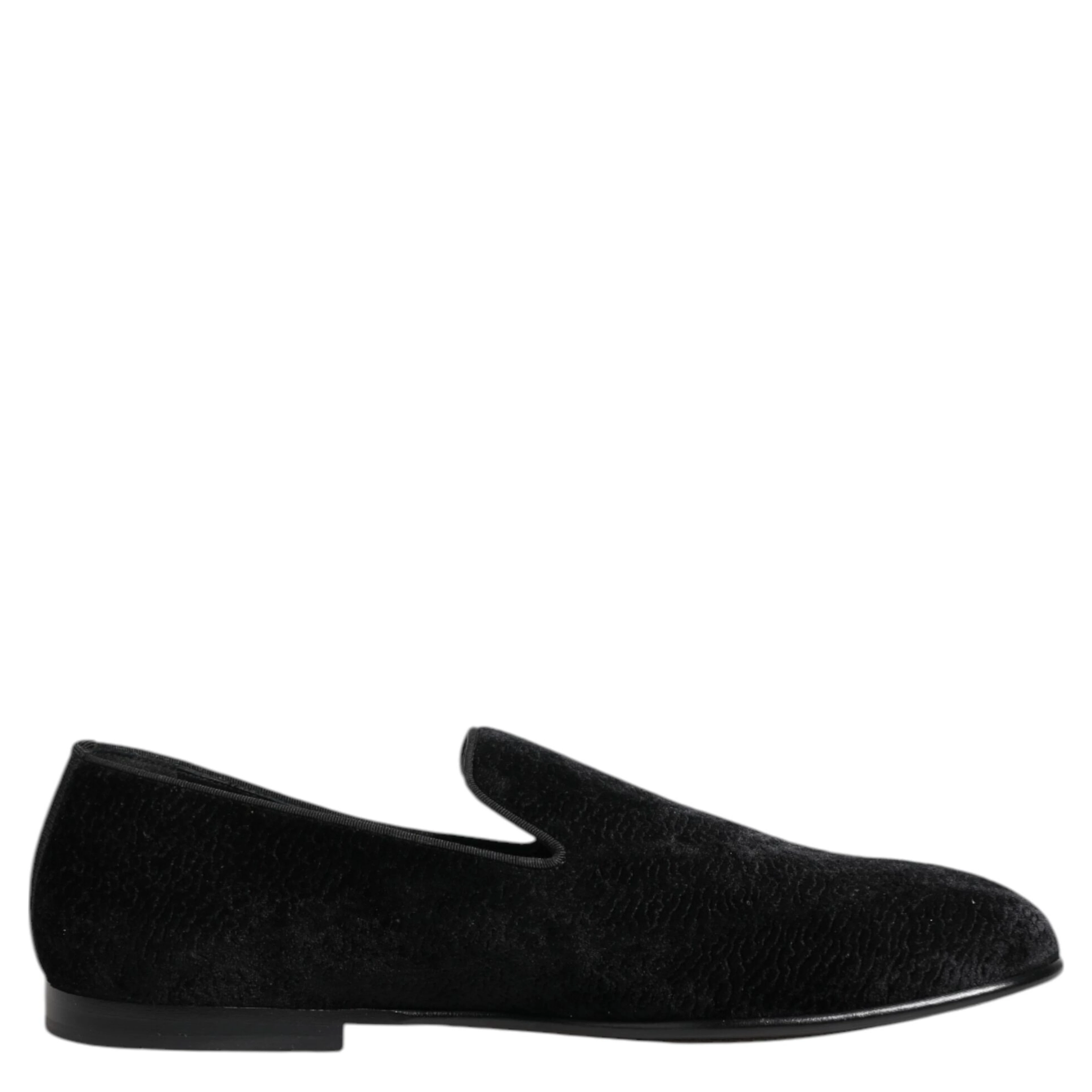 Black Jacquard Loafers Formal Men Dress Shoes