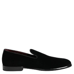 Black Velvet Loafers Formal Men Dress Shoes