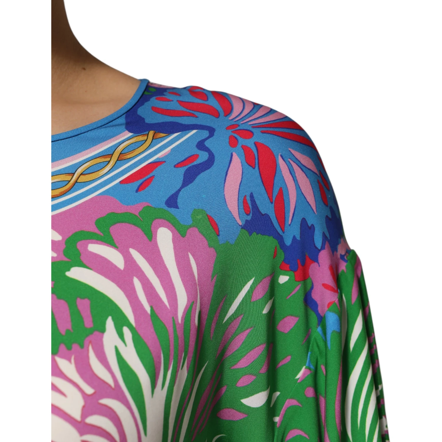 Multicolor Floral Printed Tunic Blouse Top