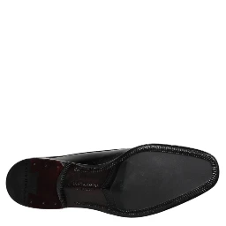 Black Leather Lace Up Men Derby Formal Shoes