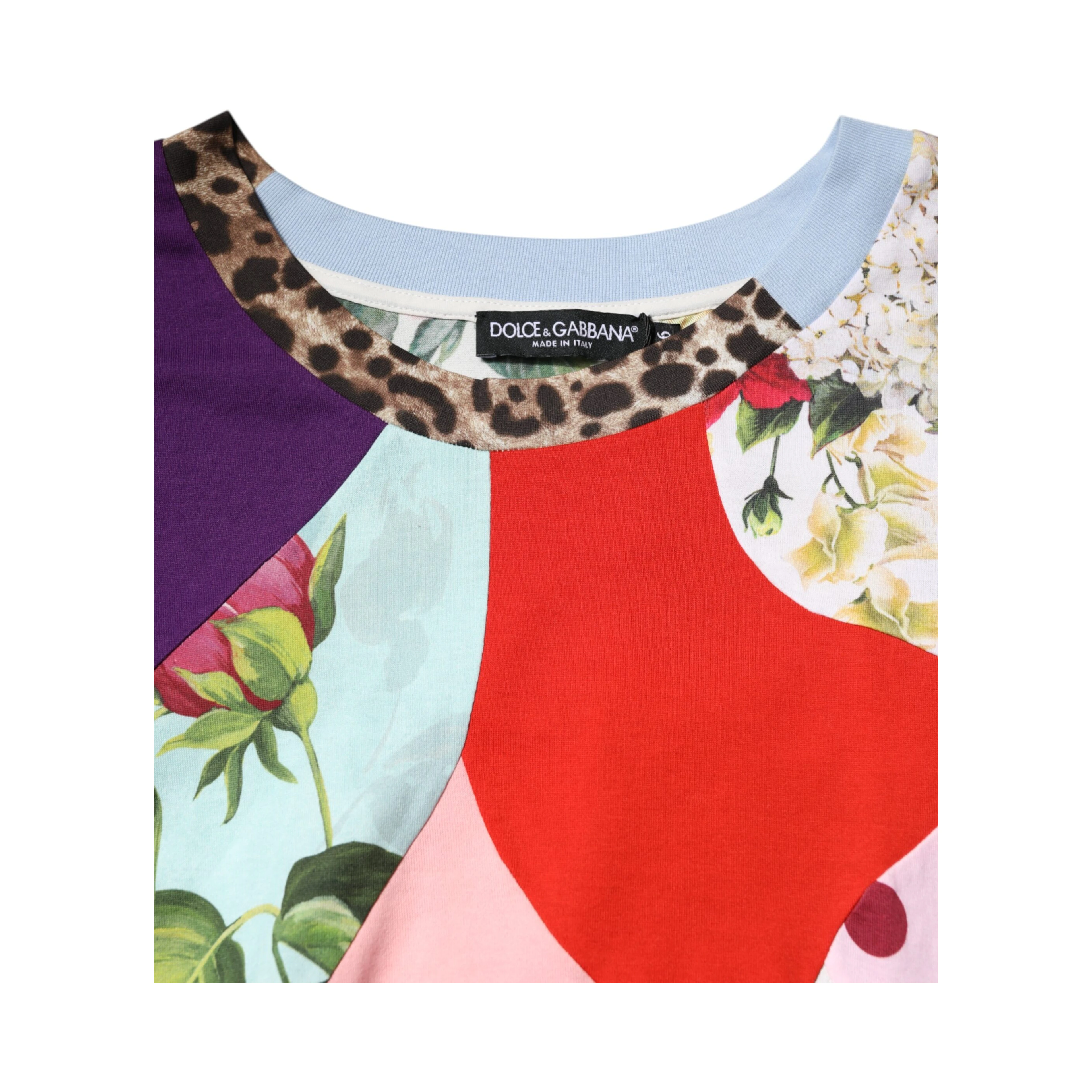 Multicolor Patchwork Cotton Silk Blouse Top