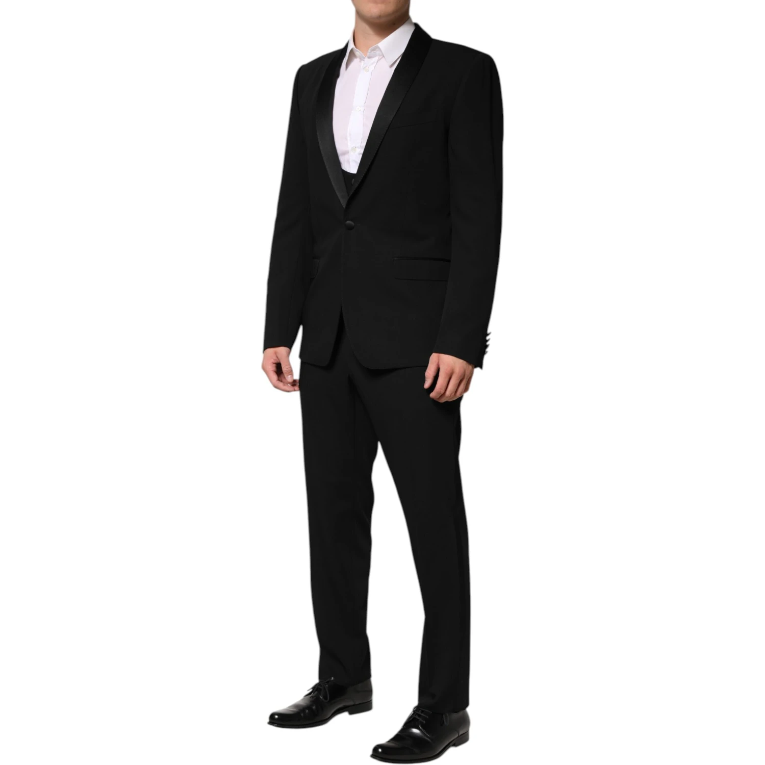 Black Wool 3 Piece Single Breasted Suit