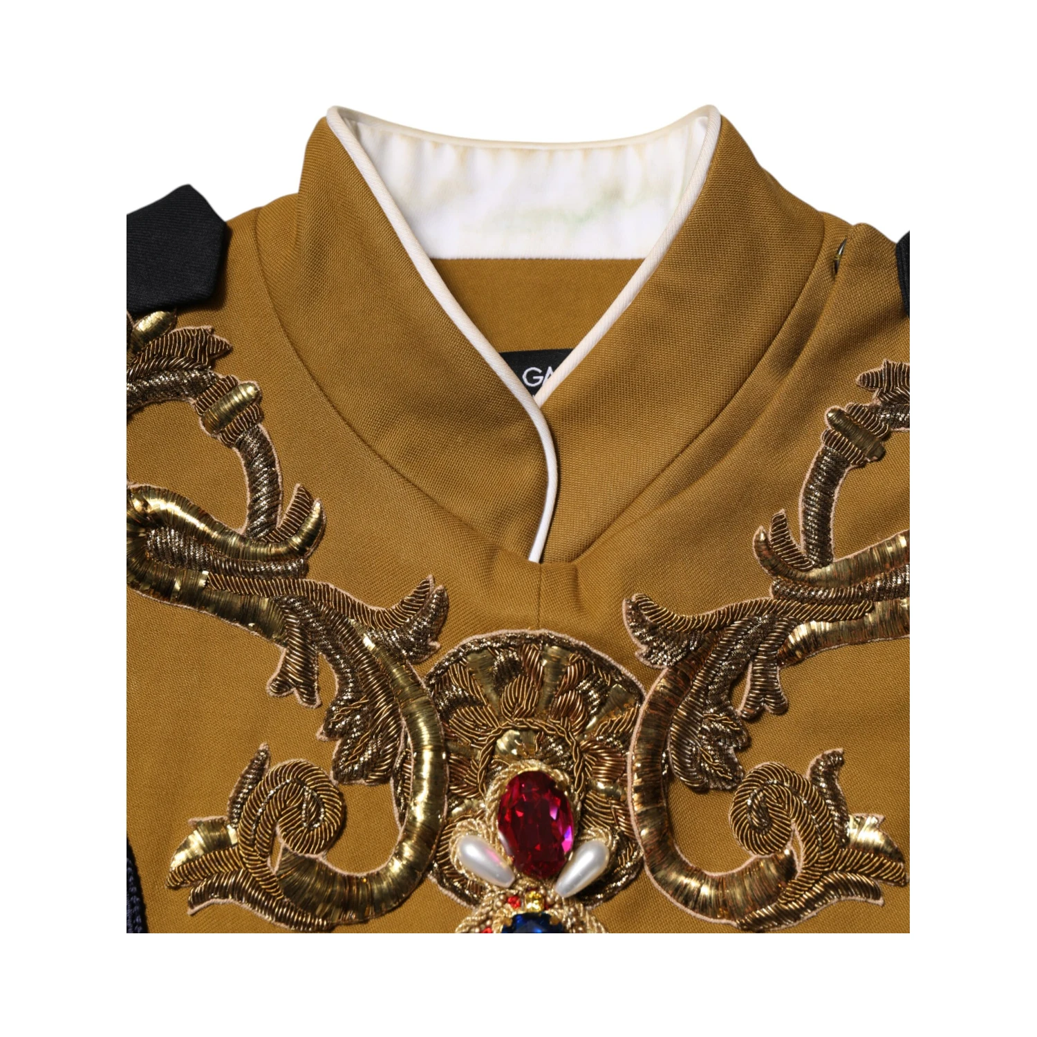 Yellow Crystal Cross Runway Vest Jacket Top