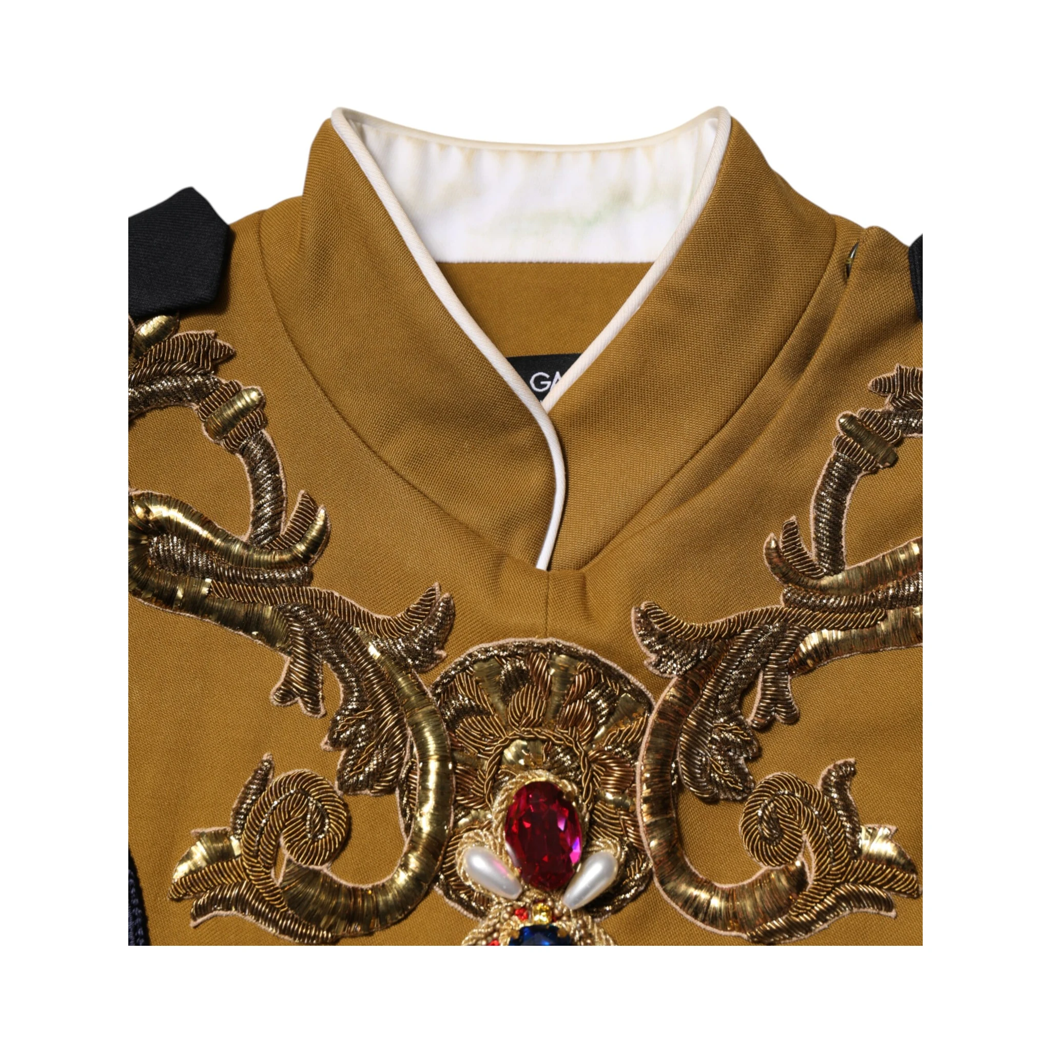 Yellow Crystal Cross Runway Vest Jacket Top