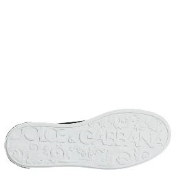 Black Calf Leather Portofino Sneakers Shoes