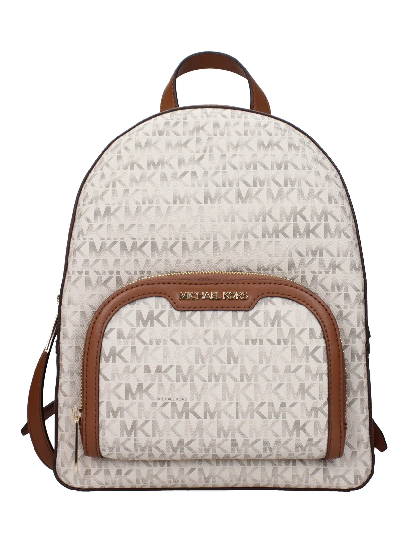 Beige Fabric Backpack