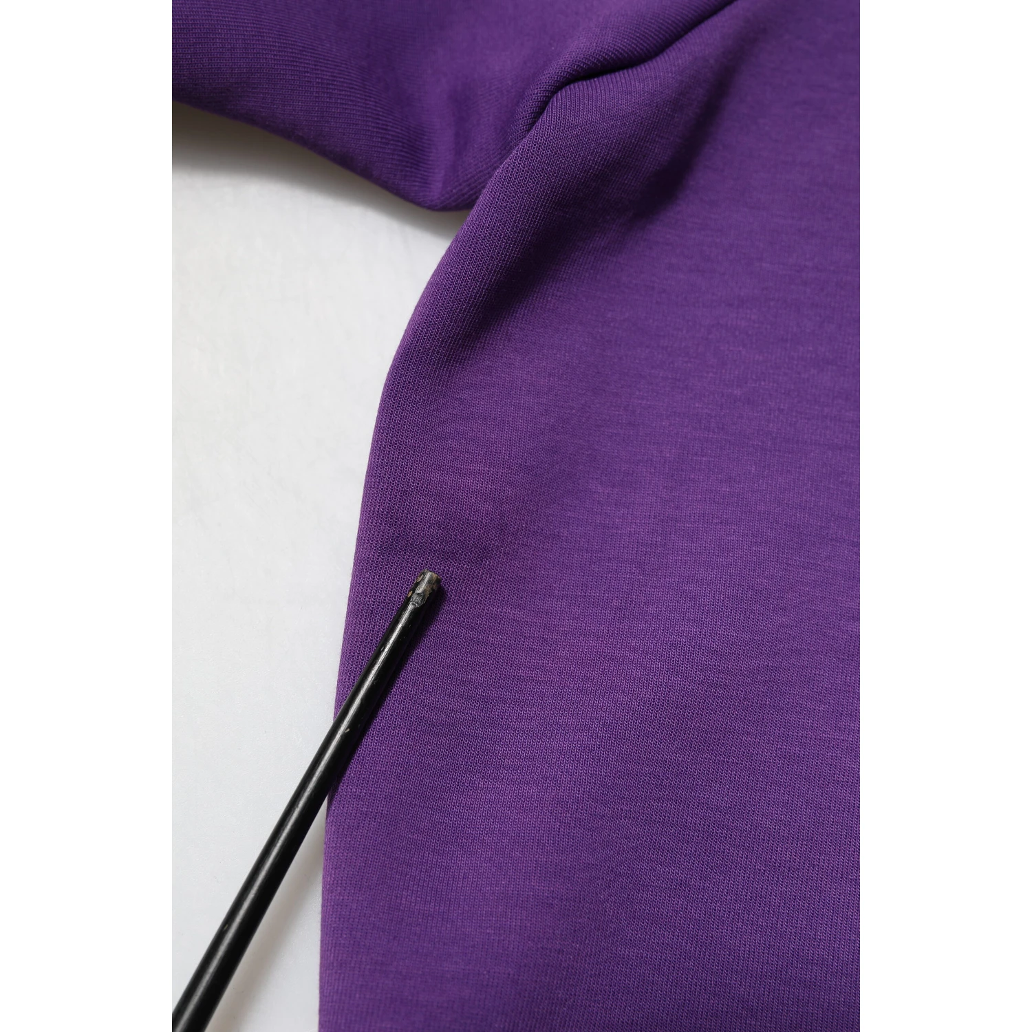 Purple Floral Print Cotton Long Sleeves Top
