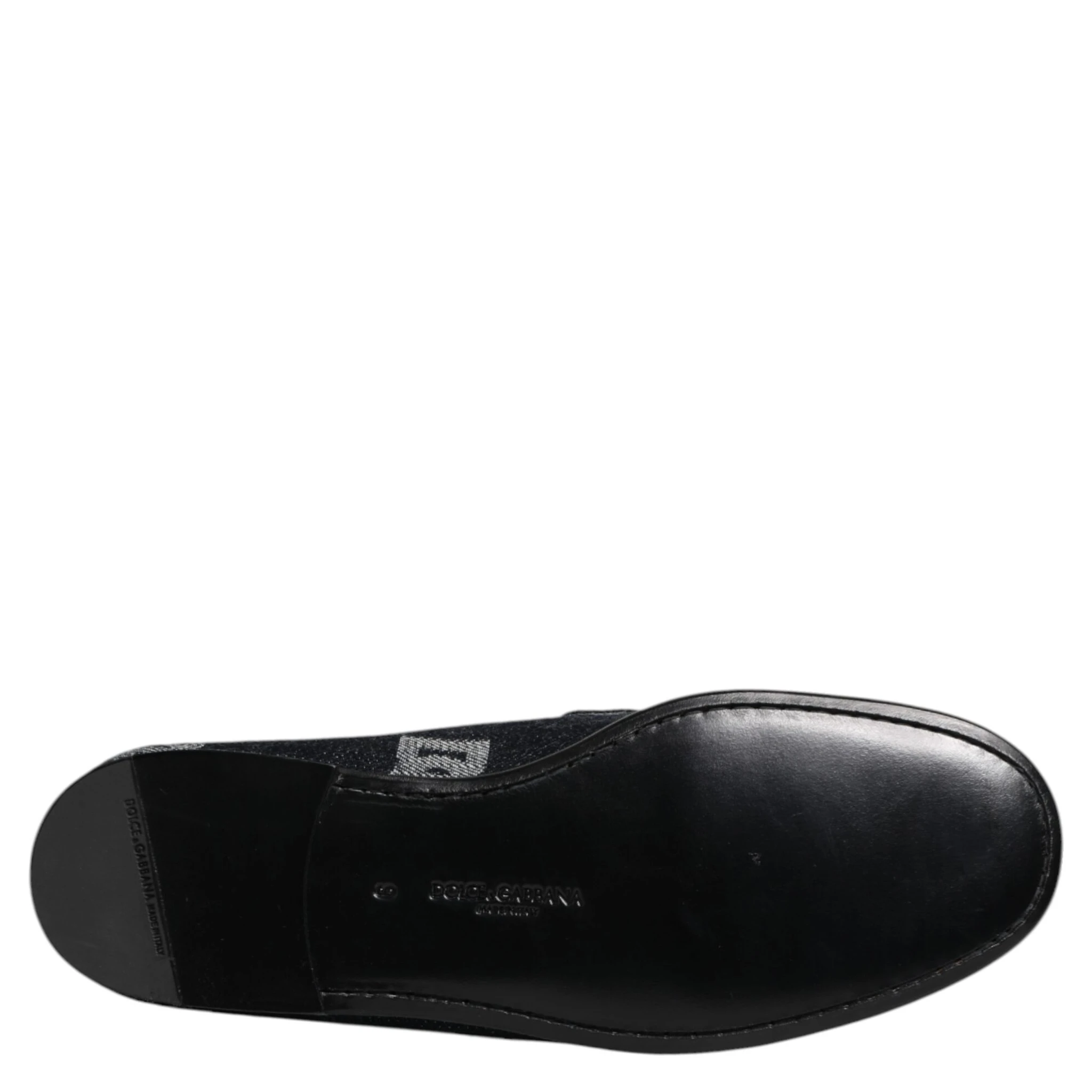 Blue Logo Cotton Loafers Formal Dress Shoes