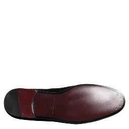 Black Velvet Gold Crown Mens Loafers Shoes