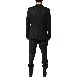 Dark Gray Wool Single Breasted 2 Piece Suit